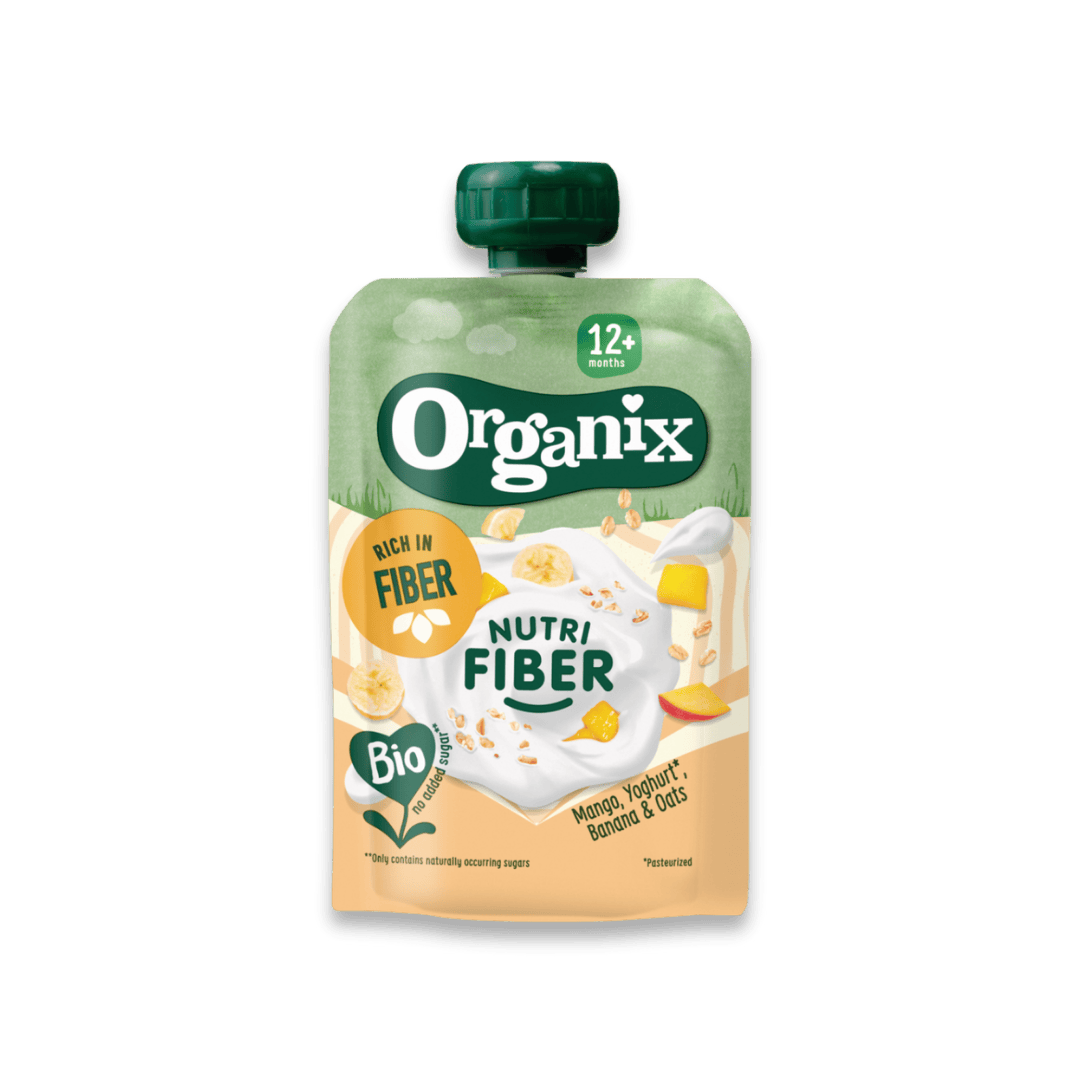 Nutri Fiber Mango, Yoghurt, Banana & Oats Knijpfruit 12+